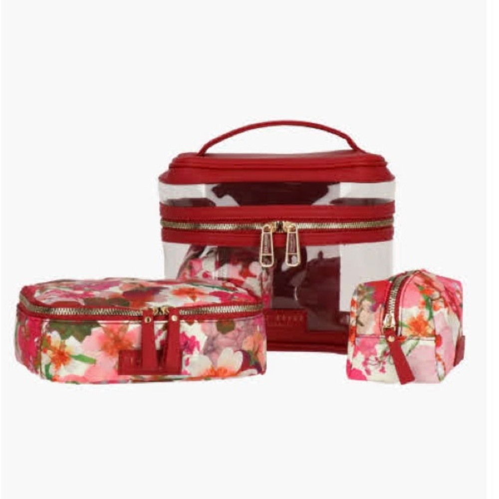 Ted Baker Red and Clear Cosmetic Case - Picture 2 of 4
